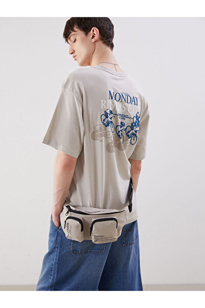 LC Waikiki Ανδρικό μπλουζάκι Özmarka New Season με στάμπα και λαιμόκοψη ποδηλ...