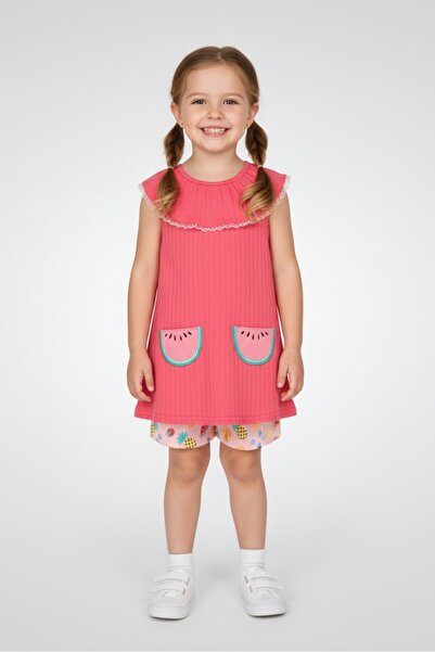 Baby Starters طقم ملابس بناتي صغير مكون من قطعتين مطرزتين، متعدد الألوان