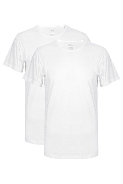 Kom Men'S, 100% Cotton, Short Sleeve, Crew Neck 2-Pack Undershirts/T-Shirts (...