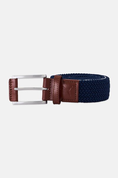 Puma Men Jackpot Braided Belt, Navy