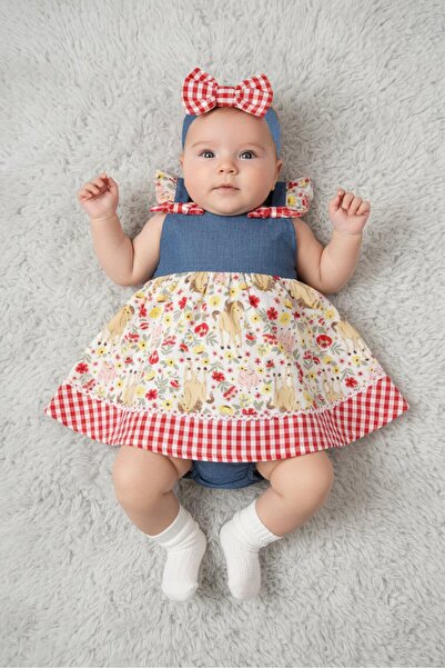 Baby Starters طقم مكون من 3 قطع للبنات الصغيرات، فستان مطبوع بالكامل مع ملابس...