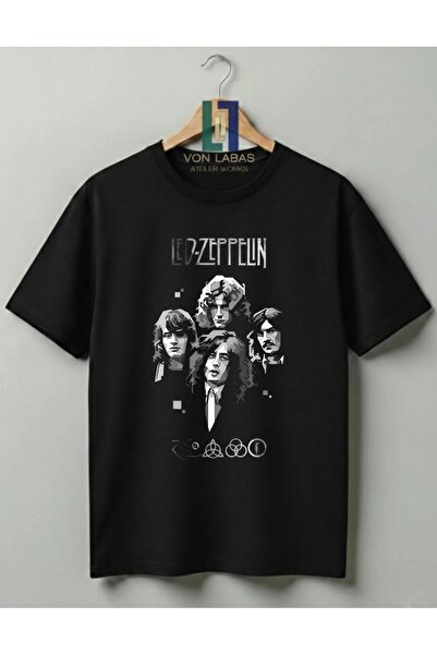 Grafftee Clothing Led Zeppelin Design Unisex 100% Cotton Premium T-Shirt