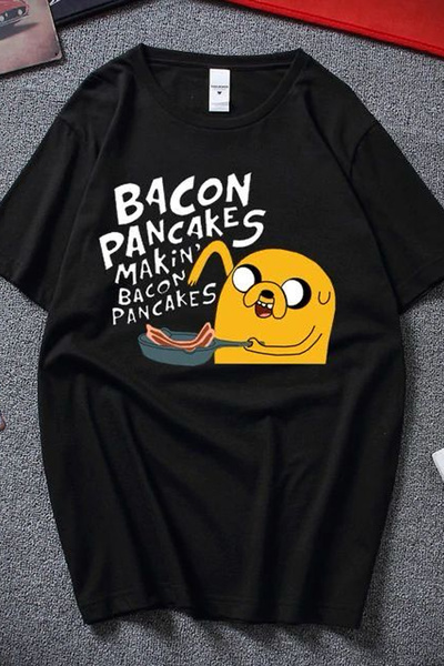 İlayda Toprak Μπλουζάκι με στάμπα μπέικον, μαύρο, κοντομάνικο, oversized