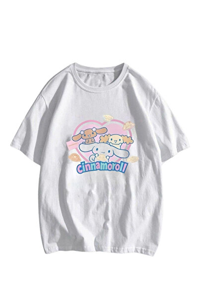 İlayda Toprak Μπλουζάκι Cinna Moral με στάμπα, λευκό, κοντομάνικο, oversized