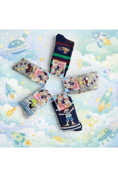 Valmira 5/6 Yaş Erkek Çocuk Kışlık Havlu Çorap -Soğuğa Dayanıklı Yumuşak Doku...