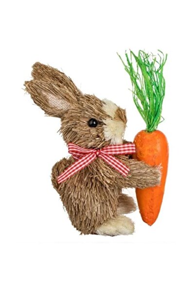 OEM Figurină decorativă de Paște Iepure de Paște cu Morcov 19cm