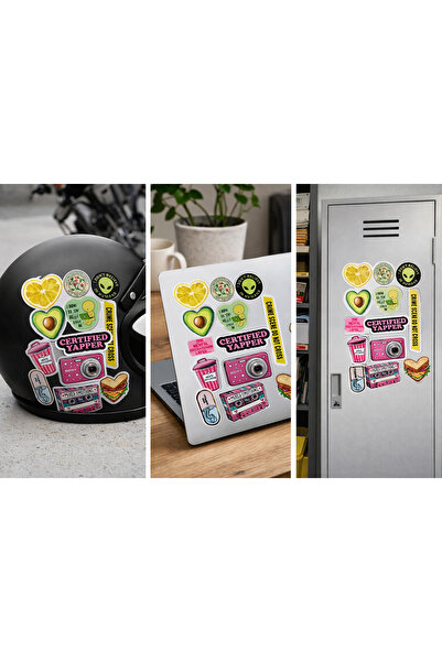 Limitless Design ملصق كولاج ملون بتصميم ريترو - تصميم مرح وفكاهي (22x30 سم)