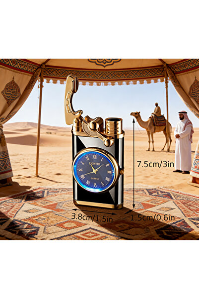 Generic Sensitive Ignition Watch Lighter: Windproof, Zinc Alloy, One-Button O...