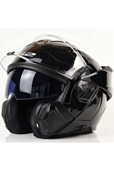 LS2 Advant 2 Parlak Siyah Çene Açılır Motosiklet Kaskı