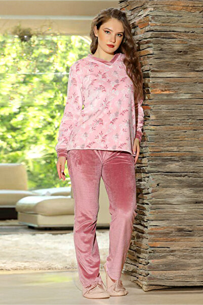 AsrymShop Winter tracksuit, ribbed velvet, cashmere roses