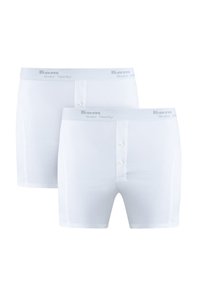 Kom Ανδρικά, Μοντάλ-Βαμβακερά, Φαρδιά Πόδια, Διπλό Κουμπί, Μακριά Μποξεράκια ...