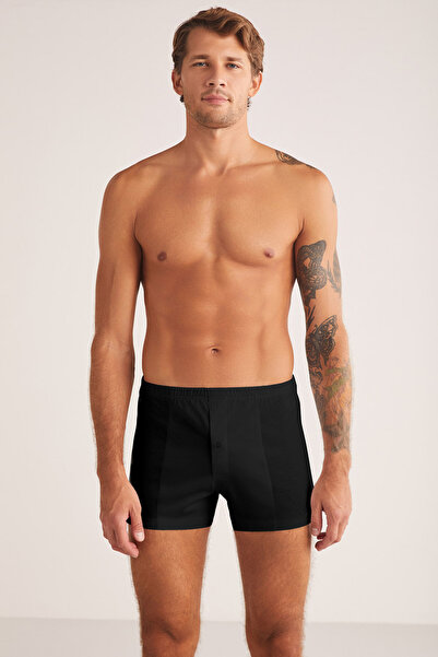 Kom Boxeri pentru bărbați, 100% bumbac/mercerizat, cu nasturi, cu picior larg...