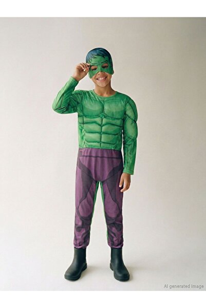 LC Waikiki LCW ACCESSORIES Yeşil Erkek Çocuk Hulk Kostüm ve Maske
