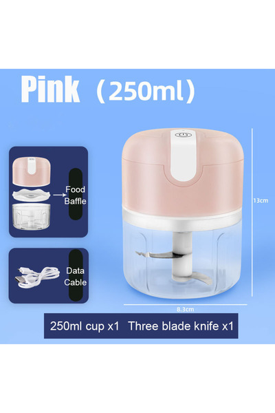 Choice Pink Electric Garlic Masher Portable Kitchen Food Cutter Meat Grinder ...