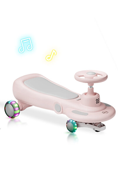 Ma Baby سيارة دفع للأطفال، سيارة تأرجح متوازنة مع عجلات وامضة للاستخدام الخار...