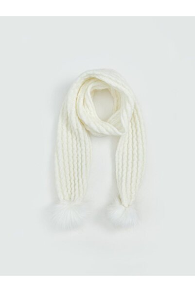 LC Waikiki Girl's Scarf with Pompom Detail