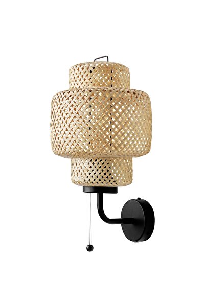 Generic Wall lamp, wired-in installation, bamboo/handmade
