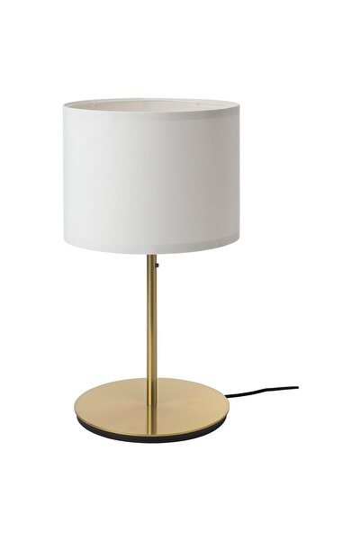 Generic مصباح طاولة، أبيض/نحاسي، 56 سم