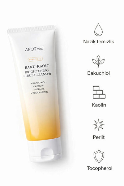 APOTHE Gözenek Arındırıcı ve Aydınlatıcı Bakuchiol Scrub Temizleyici 100ml