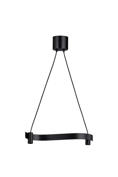 Generic Pendant lamp, wave shaped/black, 60 cm