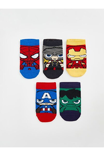 LC Waikiki Spider-Man Patterned Boy Booties Socks 5 Pack