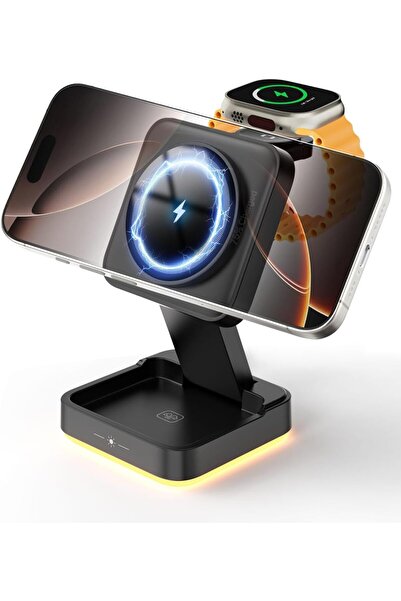 Garlo Magnetic Wireless Charger Stand, 3-in-1 Wireless Charging Station for A...