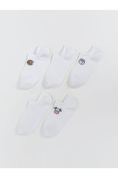 LC Waikiki Printed Women's Sneaker Socks 5 Pack