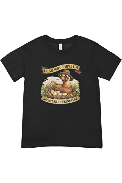 HoinarClothing Tricou unisex din bumbac 100% cu gaina Fresh Eggs