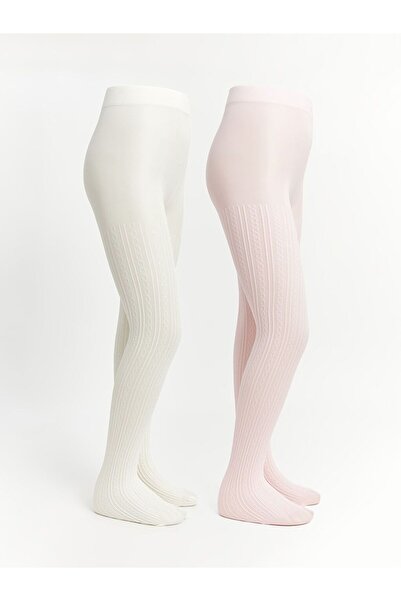 LC Waikiki Girl's Thin Pantyhose 2 Pack