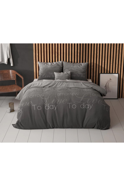 Sleeptime Live Today Duvet Cover, 140x220 cm, 80% Cotton + 20% Polyester, 1 P...
