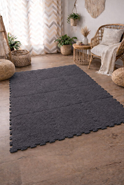 BEYDEX 6 adet 50x50 ölçüünde peluş halı yapboz halı puzzle halı