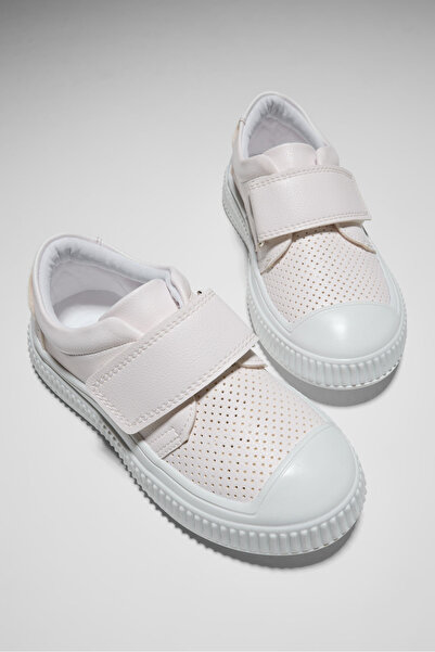 Tonny Black Παιδικό Unisex Λευκό Παιδικό Άνετο Αθλητικό Παπούτσι με Velcro