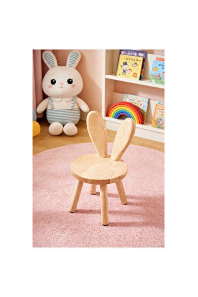 Mtanvxay كرسي خشبي طبيعي للأطفال الصغار، مصنوع من خشب صلب متين، مناسب للحديقة...
