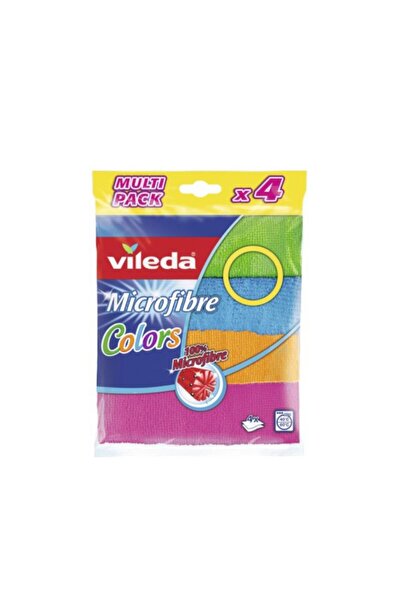 Vileda Set 2 x 4 Lavete Universale Microfibra, Vileda, Colors