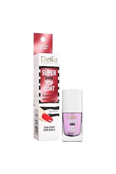 Delia Set 3 x Lac de Unghii Cosmetics Super Shine Top Coat, 11 ml