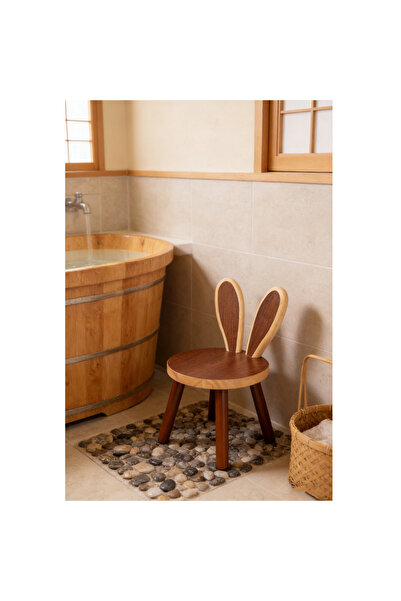 Mtanvxay كرسي صغير للأطفال الصغار مصنوع يدويًا من الخشب الصلب، مناسب للحديقة ...