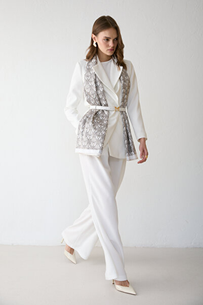 Melike Tatar Shawl Detailed Jacketed Suit 32-2645