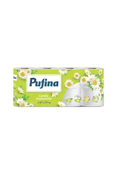 PUFINA Set 3 x Hartie Igienica Pufina, Chamomile, 3 Straturi, 8 Role