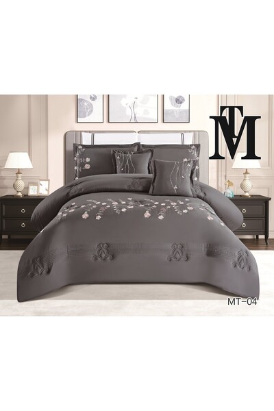 TM Summer embroidered double bed set, 8 pieces