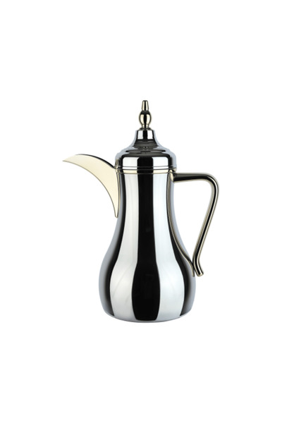Alsaif Home Coffee Thermos – 1 L – Chrome & Gold | Al Saif Home