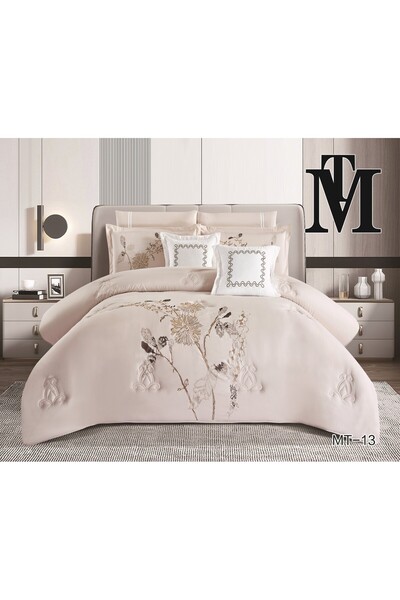 MT Summer embroidered double bed set, 8 pieces