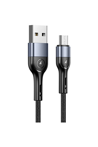 Usams Cablu de date USB la Micro-USB 2A, 1m - U55 (US-SJ450) - Negru