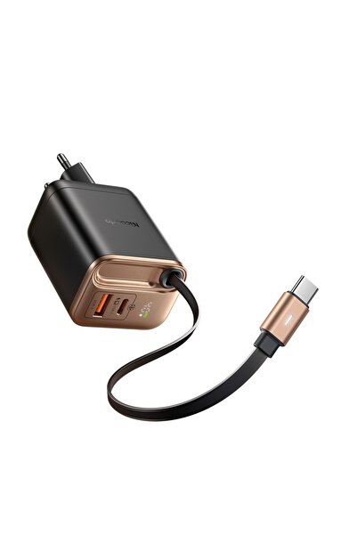 Mcdodo CH-4280 FreeGo 40W GaN Dahili Geri Çekilebilir Kablolu Hızlı Şarj Ciha...