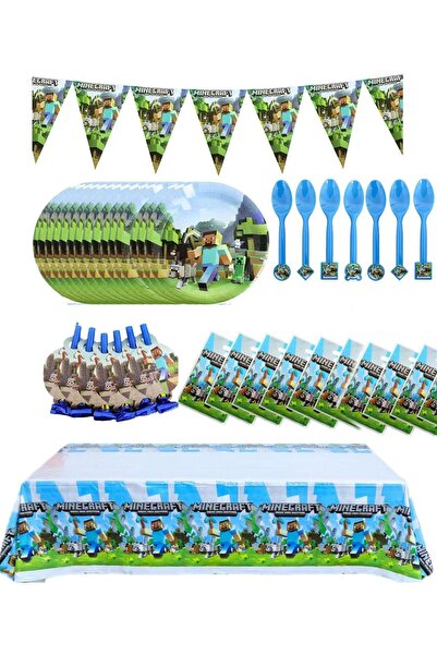 MINECRAFT Boys and Girls Birthday Party Decoration Disposable Supplies Theme Set