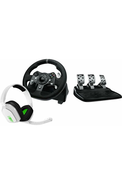 logitech Volan G920 + Casti Astro A10 Pedale Xbox Alb