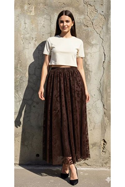 SALTİX fustă din dantelă