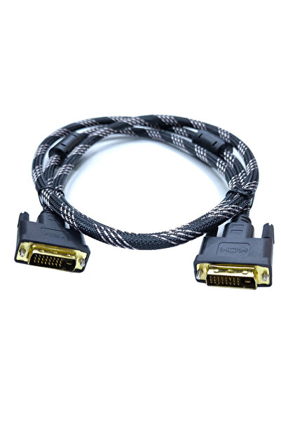 KEEPRO كابل DVI 24+1 ذكر إلى ذكر، كابل DVI-D مضفر 24+1 بطول 1.5 متر