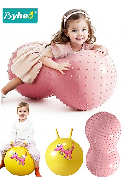 BYBEO Peanut Ball and Hopper Ball Set for Kids, Peanut Shaped Yoga Ball, Kids...