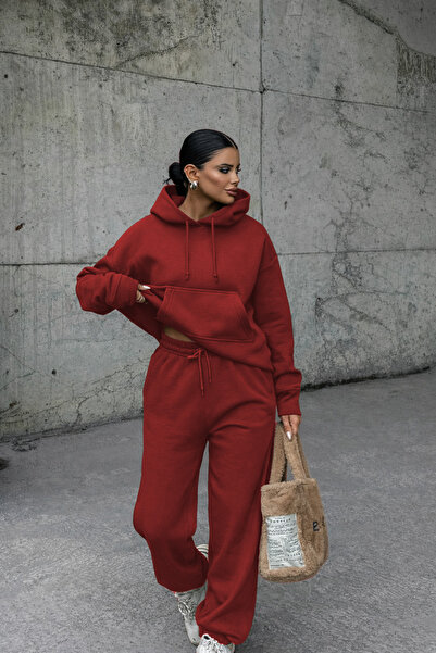 BayBayan طقم بدلة رياضية نسائية مكون من 3 خيوط، مريح، بجيوب، بخصر مرتفع، وأرج...