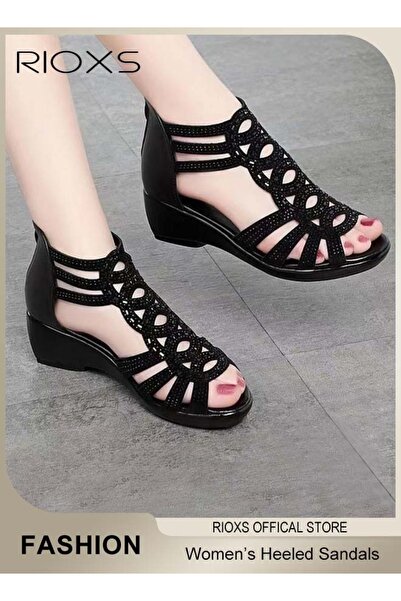 RIOXS Women's Wedge Sandals, Open-toe Platform Sandals High Heels for Ladies,...